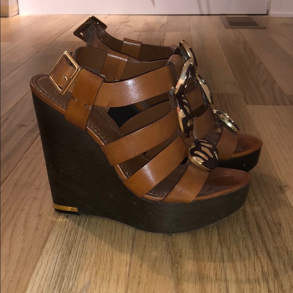Jean-Michel Cazabat brown wedges 6.5 - Picture 2 of 6